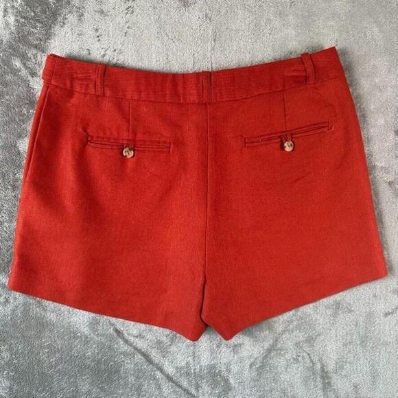 NWT Versona Shorts Womens Size 8 Red Twill Chino Flat Front Low Rise - Picture 2 of 13